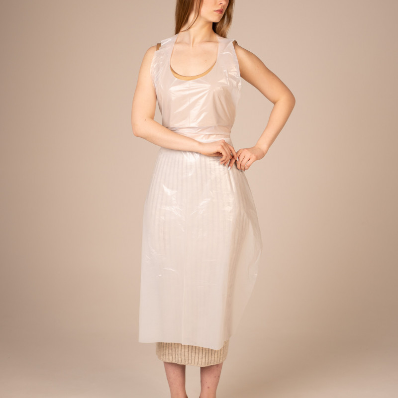 ОГ Фартук полиэтил., 75*130 см (стандарт) (100 шт/уп, 1000 шт/кор) (6200ОГР, белый)