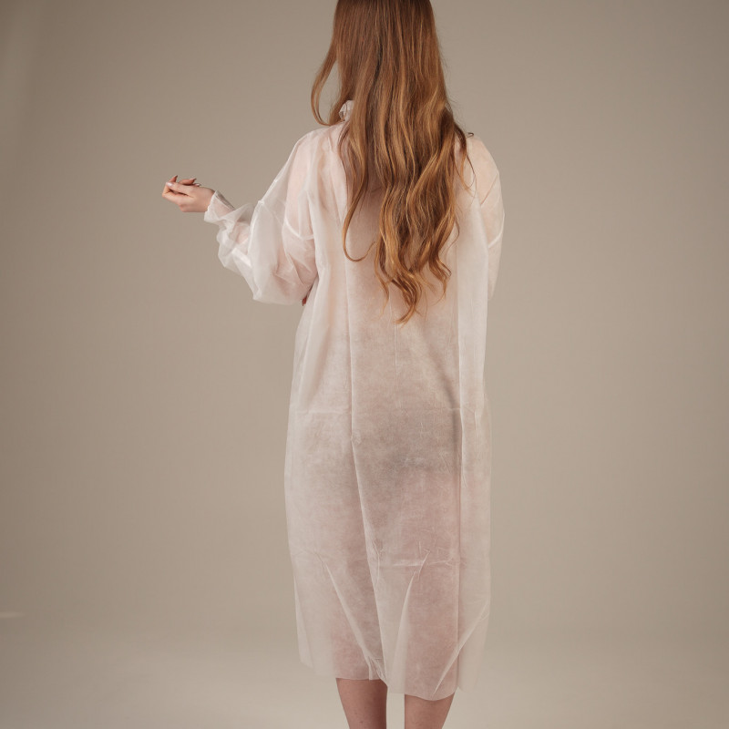 Халат медицинский на КНОПКАХ, 30 г/м2, XXL (10 шт/уп; 50 шт/кор) (, белый)