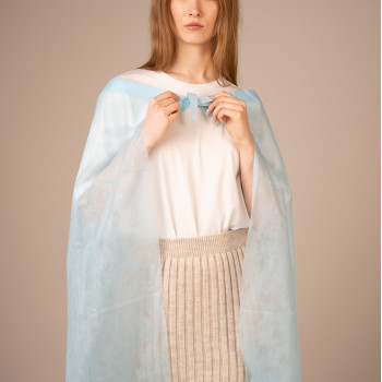 Накидка для пациента 160*110, 25г, 52-54 (5 шт./уп., 130 шт./кор.) (голубой)