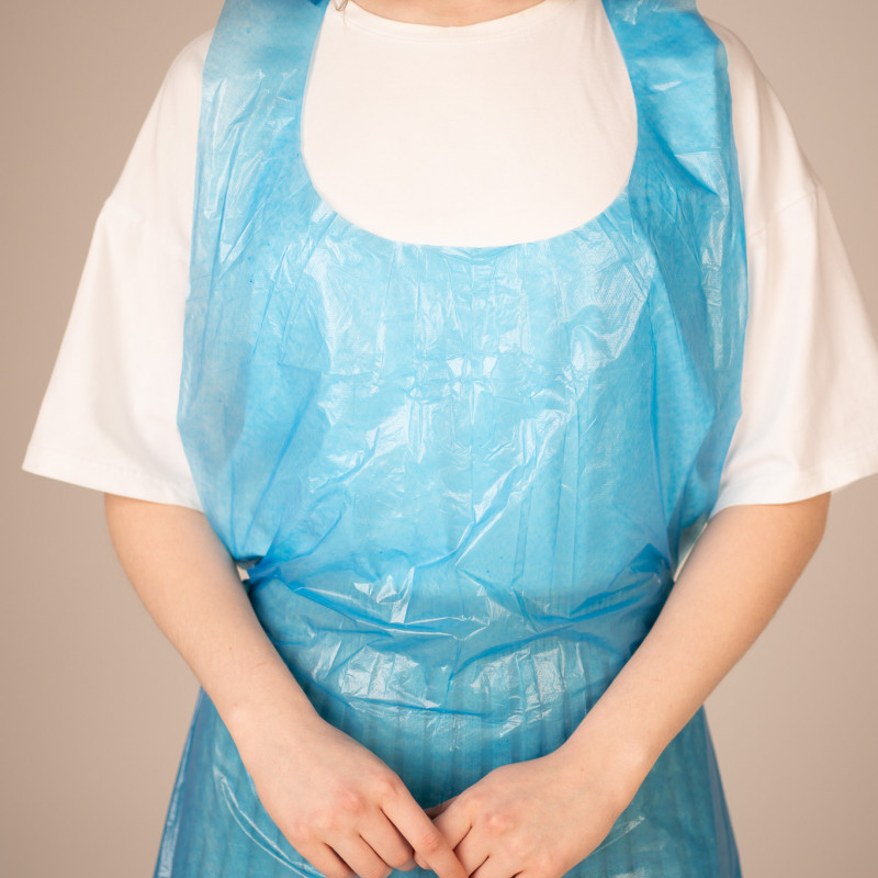 Фартук полиэтил., 75*130 см (Стандарт 20 мкм) (100 шт/уп, 1000 шт/кор) (6200, белый)