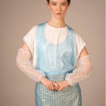 Нарукавники полиэтил., 20 мкм (две стенки), ЭКОНОМ (50 пар/уп, 1500 пар/кор) (6974, белый)