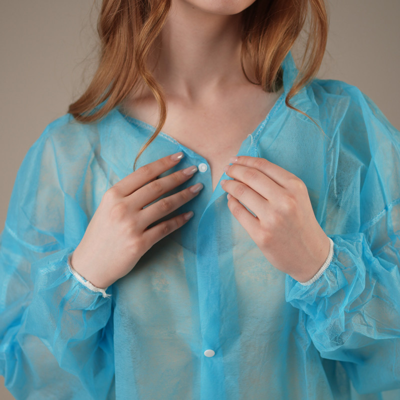 Халат медицинский на КНОПКАХ, 20 г/м2, XL (50 шт/кор) (6502, синий) Халат медицинский на КНОПКАХ, 20 г/м2, XL (50 шт/кор) (6502, синий)