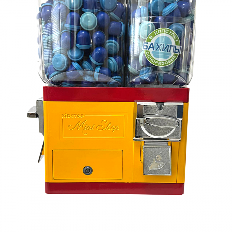 KIDS'TOP Mini Shop (KSMS-X4) с монетоприемником BEAVER (Вeaver / 10+10 руб 360 х 4шт/ красно-желтый)