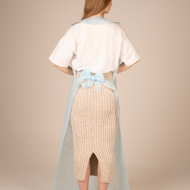 Фартук ламинированный 140 см., пл. 40, НЕ стерил (200 шт./кор., 10 шт./уп.) (голубой)