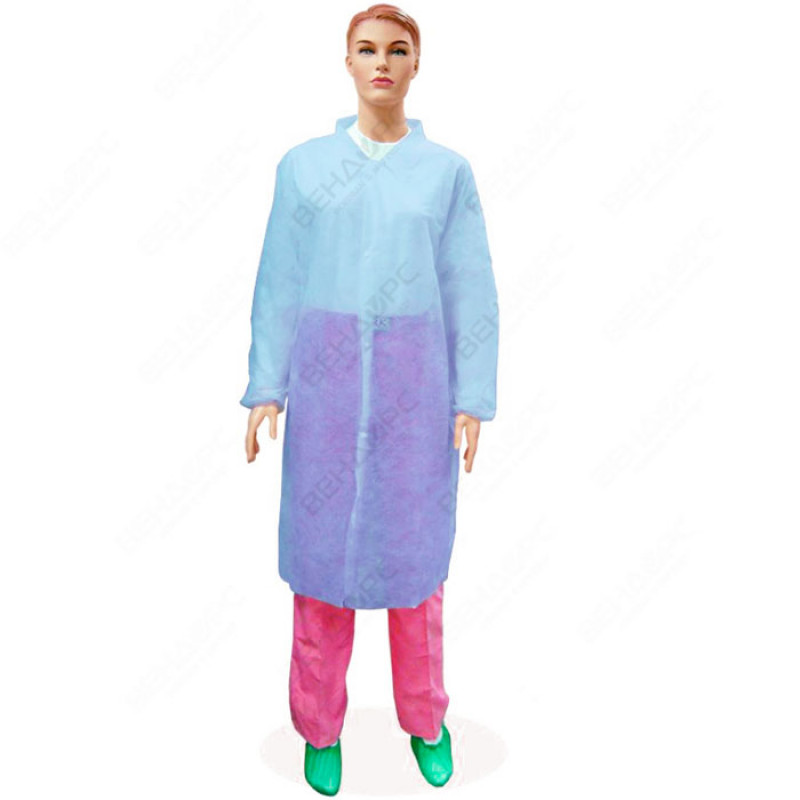 Халат медицинский нетканый (на кнопках), 30 гр./м2, голубой, размер M Халат медицинский нетканый (на кнопках), 30 гр./м2, голубой, размер M