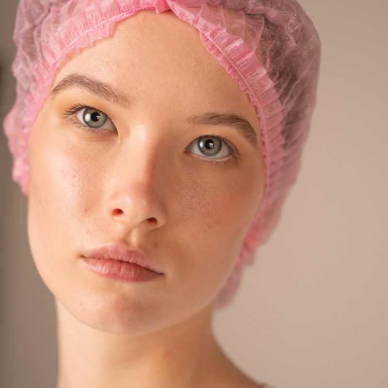 Шапочка-берет Шарлотта, 10 г/кв.м, 50 см, (100 шт/уп, 1000 шт/кор) (6987, розовый) Шапочка-берет Шарлотта, 10 г/кв.м, 50 см, (100 шт/уп, 1000 шт/кор) (6987, розовый)