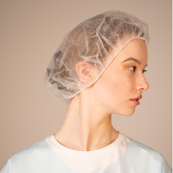 Шапочка-берет, 12г/кв.м (100 шт/уп, 1000 шт/кор) (6722A, белый)