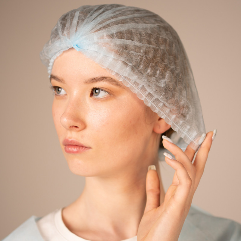 Шапочка-берет Шарлотта Премиум, 10 г/кв.м, 50 см, (100 шт/уп, 2000 шт/кор) (6988П, голубой) Шапочка-берет Шарлотта Премиум, 10 г/кв.м, 50 см, (100 шт/уп, 2000 шт/кор) (6988П, голубой)