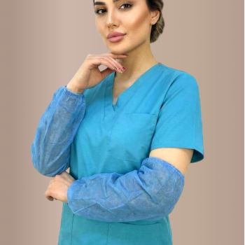 Нарукавники нетканые, 20г/м2 20х40 см (100 шт/уп, 2000 шт/кор) (голубой)