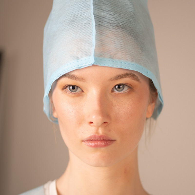 Шапочка-колпак, пл. 42 гр, 18 см (25 шт/уп, 800 шт/кор) (голубой) Шапочка-колпак, пл. 42 гр, 18 см (25 шт/уп, 800 шт/кор) (голубой)