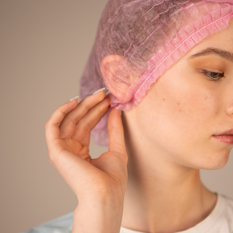 Шапочка-берет Шарлотта, 10 г/кв.м, 50 см, (100 шт/уп, 1000 шт/кор) (6987, розовый) Шапочка-берет Шарлотта, 10 г/кв.м, 50 см, (100 шт/уп, 1000 шт/кор) (6987, розовый)