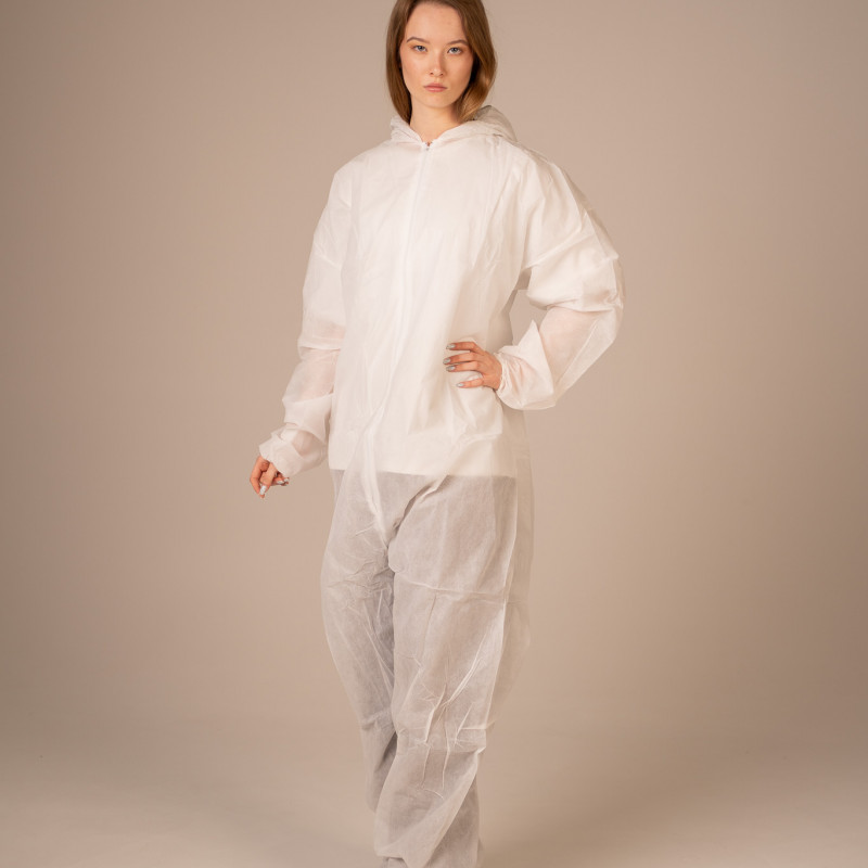 Комбинезон медицинский нестерильный Albens 40 г/м2, XXXL (5 шт/уп; 25 шт/кор) (, белый) Комбинезон медицинский нестерильный Albens 40 г/м2, XXXL (5 шт/уп; 25 шт/кор) (, белый)