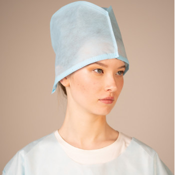 Шапочка-колпак, пл. 42 гр, 18 см (25 шт/уп, 800 шт/кор) (голубой)