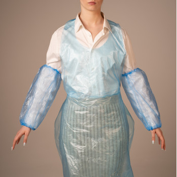 Нарукавники полиэтил., 20*40 см, цельная резинка (прочные) (50 пар/уп, 1000 пар/кор) (6207, голубой)