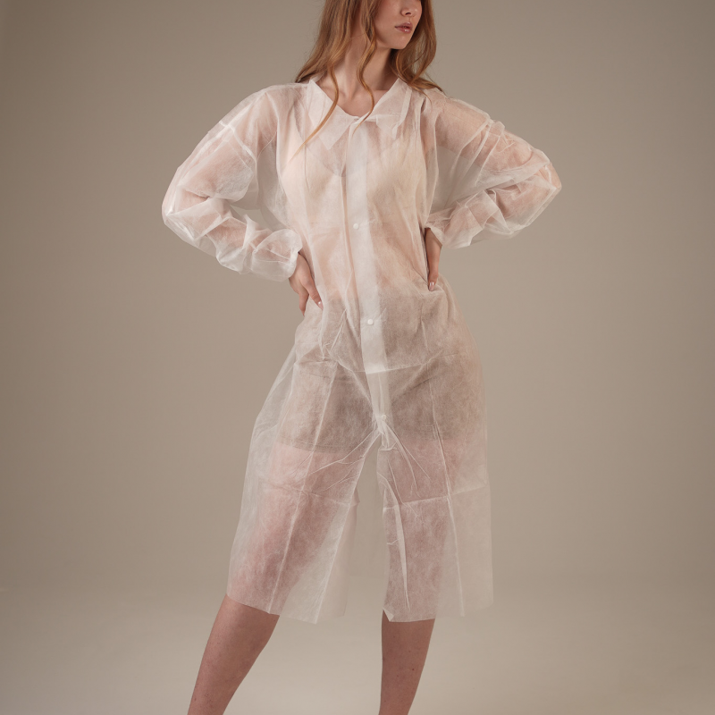 Халат медицинский на КНОПКАХ, 20 г/м2, XL (50 шт/кор) (6502, синий) Халат медицинский на КНОПКАХ, 20 г/м2, XL (50 шт/кор) (6502, синий)