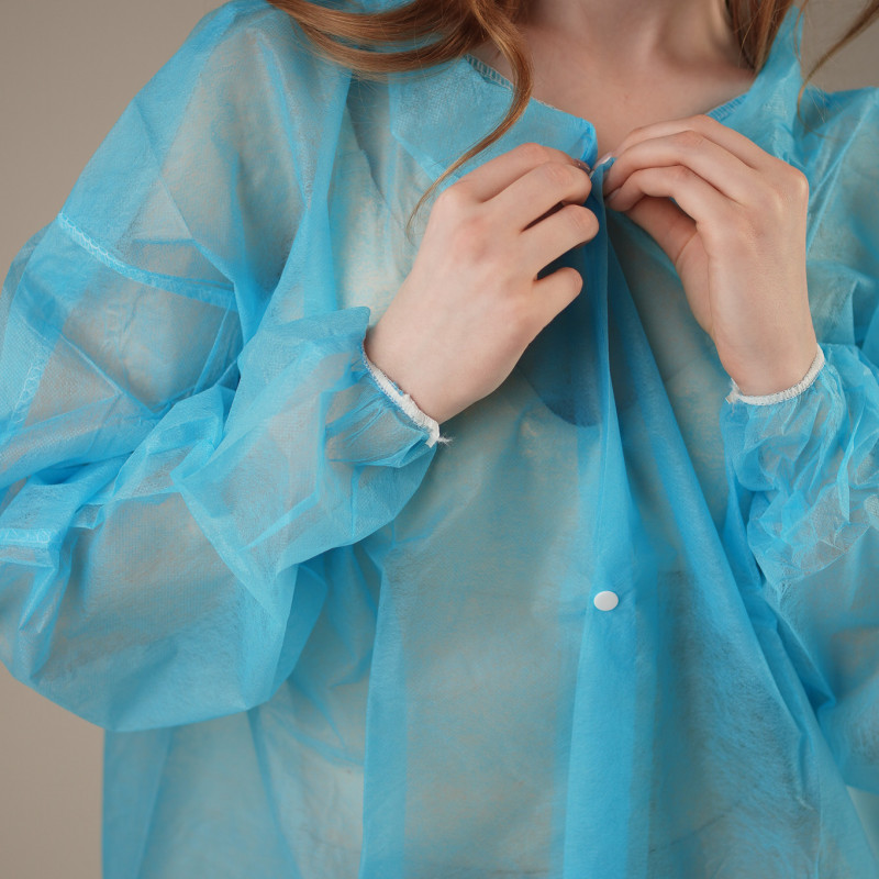 Халат медицинский на КНОПКАХ, 20 г/м2, XL (50 шт/кор) (6502, синий) Халат медицинский на КНОПКАХ, 20 г/м2, XL (50 шт/кор) (6502, синий)