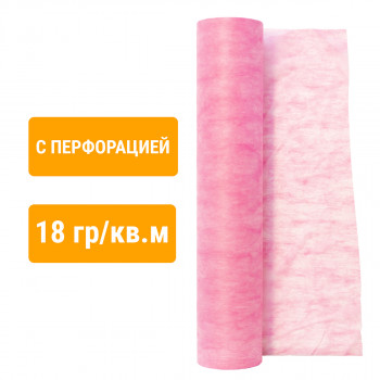 Простыня 80х140 см в рулоне с перфорацией, розовый, пл. 18 (180 шт.)