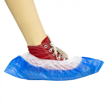 Бахилы медицинские гладкие СУПЕР с ДВОЙНОЙ РЕЗИНКОЙ в евроблоках (Россия)