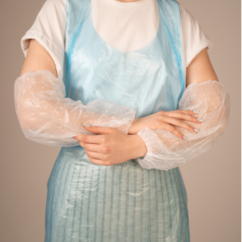 Нарукавники полиэтил., 20 мкм (две стенки), ЭКОНОМ (50 пар/уп, 1500 пар/кор) (6974, белый)