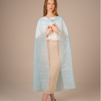 Накидка для пациента 160*110, 25г, 52-54 (5 шт./уп., 130 шт./кор.) (голубой)