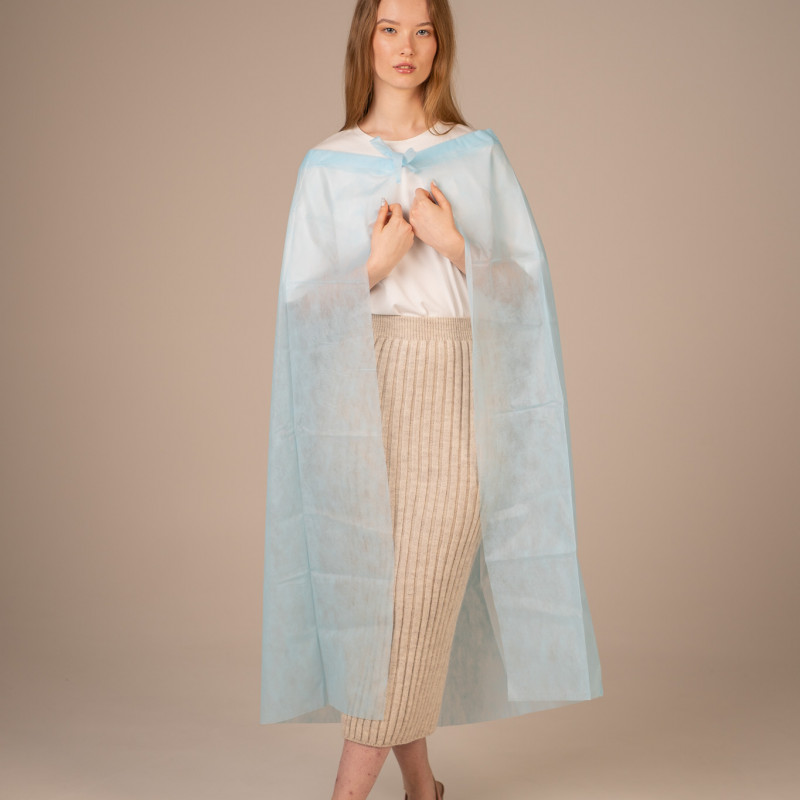 Накидка для пациента 160*110, 25г, 52-54 (5 шт./уп., 130 шт./кор.) (голубой)