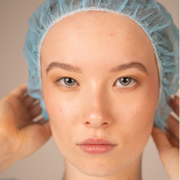 Шапочка-берет, 14г/кв.м (100 шт/уп, 1000 шт/кор) (6725А, голубой)