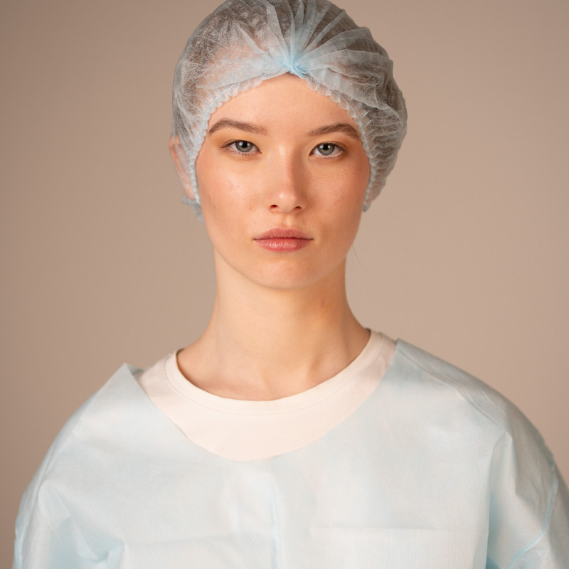 Шапочка-берет Шарлотта Премиум, 10 г/кв.м, 50 см, (100 шт/уп, 2000 шт/кор) (6988П, голубой) Шапочка-берет Шарлотта Премиум, 10 г/кв.м, 50 см, (100 шт/уп, 2000 шт/кор) (6988П, голубой)