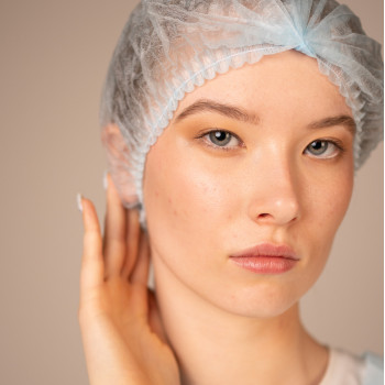 Шапочка-берет Шарлотта Премиум, 10 г/кв.м, 50 см, (100 шт/уп, 2000 шт/кор) (6988П, голубой)