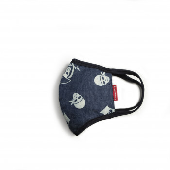 Маска многоразовая из ткани, темно-синяя-пираты, хлопок (40 шт/кор)