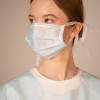 Маска медиц.на завязках, 3-х сл., 50 шт./уп. (голубой)