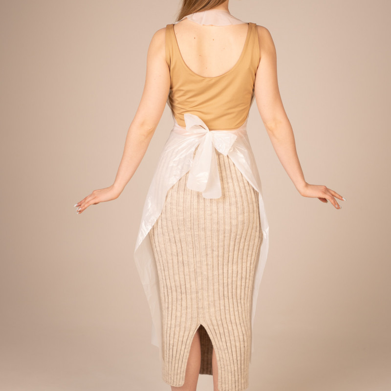 ОГ Фартук полиэтил., 75*130 см (стандарт) (100 шт/уп, 1000 шт/кор) (6200ОГР, белый)