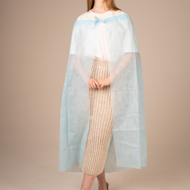 Накидка для пациента 160*110, 25г, 52-54 (5 шт./уп., 130 шт./кор.) (голубой)