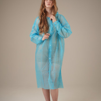 Халат медицинский на КНОПКАХ, 20 г/м2, XXXL (10 шт/уп; 50 шт/кор) (6517-10, синий)