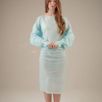 Фартук-халат из хлорполиэтилена 0,018 мм, 120х195 см