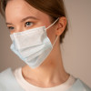Маски медицинские трехслойные (на резинках), стерильные, голубые Маски медицинские трехслойные (на резинках), стерильные, голубые