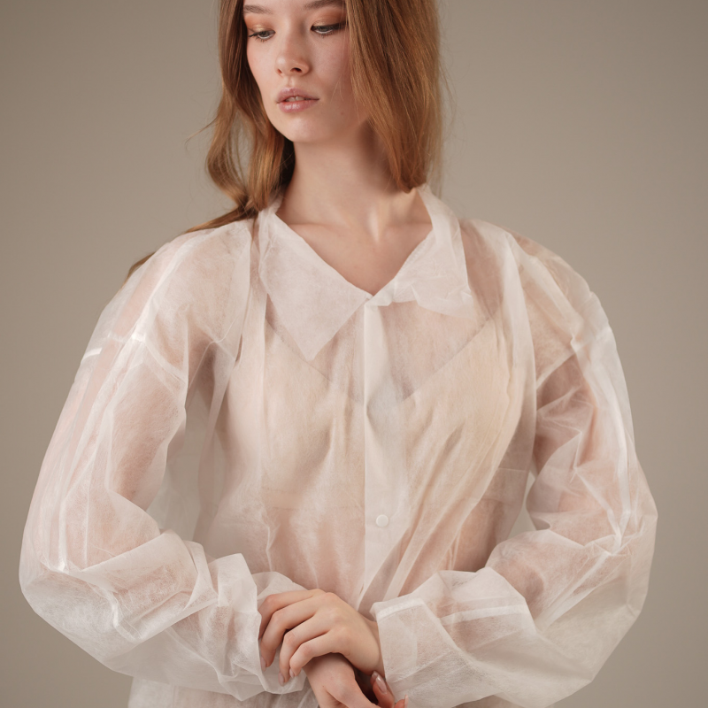 Халат медицинский на КНОПКАХ, 20 г/м2, XXL (50 шт/кор) (6503, синий)