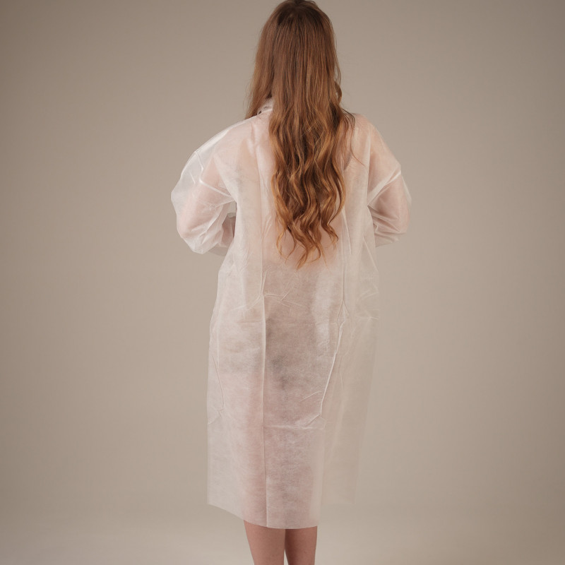 Халат медицинский на КНОПКАХ, 30 г/м2, XL (50 шт/кор) (6522, белый) Халат медицинский на КНОПКАХ, 30 г/м2, XL (50 шт/кор) (6522, белый)