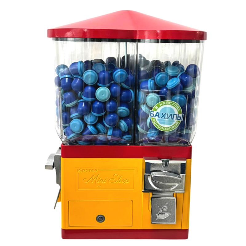 KIDS'TOP Mini Shop (KSMS-X4) с монетоприемником BEAVER (Вeaver / 10+10 руб 360 х 4шт/ красно-желтый)