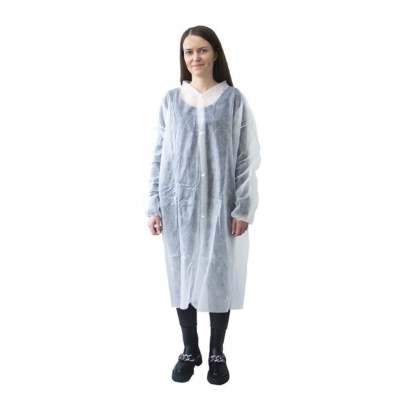 Халат одноразовый "Визитер" на кнопках, 20 г/м2, XXL (50 шт/кор)