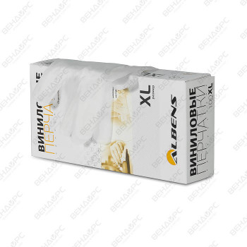 Перчатки виниловые неопудренные, гладкие, прозрачные