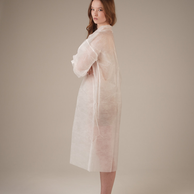 Халат медицинский на КНОПКАХ, 30 г/м2, XL (50 шт/кор) (6522, белый) Халат медицинский на КНОПКАХ, 30 г/м2, XL (50 шт/кор) (6522, белый)